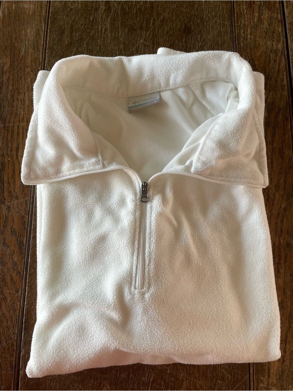 Columbia White Half-Zip Fleece Pullover (XL)